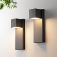 thumbnail image 1 of Lámparas de pared para exteriores Aoceley, paquete de 2, 16 W, 3000 K, IP65, color negro, 1 of 9