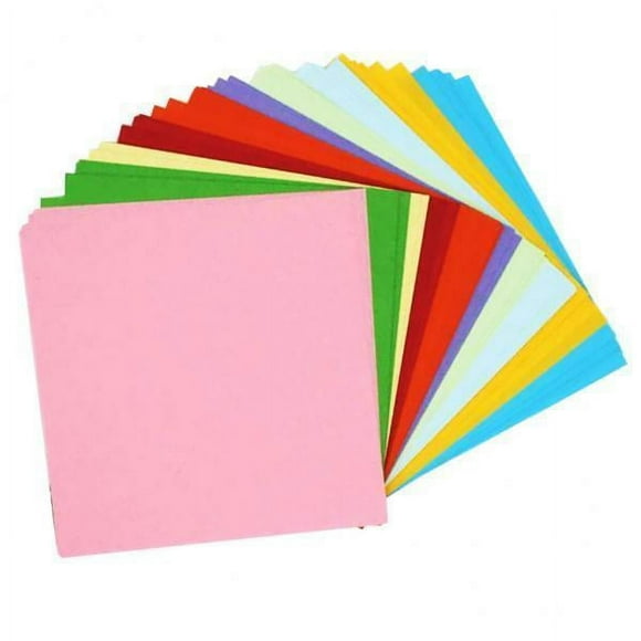 2x 100 Hojas de Papel de Origami Cuadrado Papel de Deseos Plegable para Papel 2 piezas
