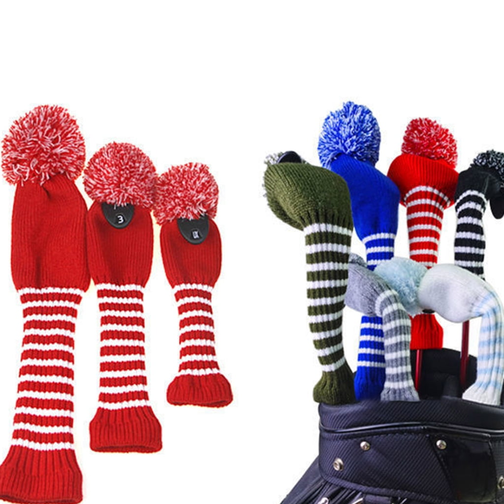 3lots Durability Golfs Headcover Scratch Resistant Golfs Headcover Driver Covers for Driver Fairways Hybrids