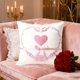 thumbnail image 4 of Funda de cojín con forma de corazón para San Valentín | Regalo romántico para parejas | Funda de cojín decorativa de poliéster rosa de 45 x 45 cm para sofá cama y salón, 4 of 6