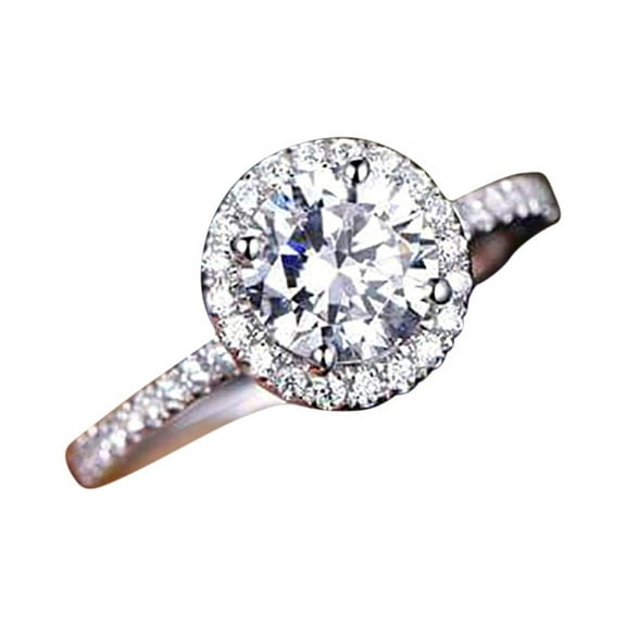 Art Deco 1.50 Carat Halo Wedding Ring in Moissanite and Diamond in White Gold