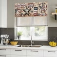 thumbnail image 4 of Farmhouse 4th of July Curtain Valances for Windows, Kitchen Valance Window Treatments Panel 2 Pack, American Country Star Rustic Rod Pocket Short Curtains for Bathroom Bedroom 42 x 18 Inch, 4 of 8