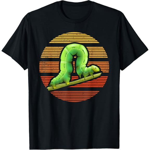 Playful Comfort Tee - Sunset Caterpillar Lover Gift Vintage Retro Caterpillar T-Shirt