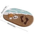 thumbnail image 3 of Style Bath Mat Non Slip Bathroom Rug Absorbent Quick Dry Wave Pattern Machine Washable 15.74x23.62 Inch（Khaki）, 3 of 6