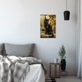 thumbnail image 5 of ZHONGYUTONG Black Cat Wall Art Canvas Cat and Sunflower Pictures Wall Decor Vintage Painting Animal Poster for Farmhouse Decor Framed (16.00" x 24.00"), 5 of 5