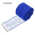 thumbnail image 2 of Unique Bargains 1.8' Wide 11 Yard Lace Ribbon Floral Pattern Dark Blue Lace Trim Ribbon for Gift Wrapping, Wedding Decor, 2 of 6