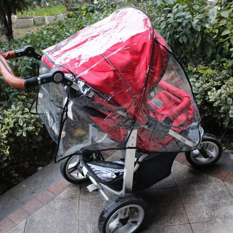 Stroller Weather Shield, Baby Rain Cover, Universal Size to fit most  Jogging Strollers, Waterproof, Windproof, Ventilation,Protection, Pram,Vinyl,  Clear, Plastic 