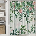 thumbnail image 6 of Orinice Watercolor eucalyptus shower curtain with green leaves blooming on top, polyester fabric waterproof shower curtain set machine washable decorative shower curtain 60x72, 6 of 7