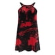 thumbnail image 4 of Vestidos Para Mujer Casual Sin Mangas Sling Dress V Neck Print Dress Party Odeerbi  ODB147086, 4 of 5