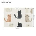thumbnail image 4 of Yayeee Bath Rug for Bathroom Floor Non Slip Rectangle Fluffy Soft Absorbent Mat, 16"x24", Cute Cartoon Cats, 4 of 7