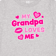 thumbnail image 4 of Inktastic My Grandpa Loves Me with Hearts and Kiss Boys or Girls Baby T-Shirt, 4 of 5