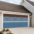 thumbnail image 4 of Blue Brown Flowers Garage Door Cover Banner 7 x 16 FT, Classic Botanical Art Elegant Garage Door Curtains Backdrop with Grommets for Indoor Outdoor Wall Party Porch Yard Decorations Background, 4 of 9