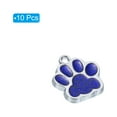 thumbnail image 3 of Uxcell Animal Cat Dog Paw Print Charm, 10 Pcs Footprint Bead Claw Pendants, Navy Blue, 3 of 6