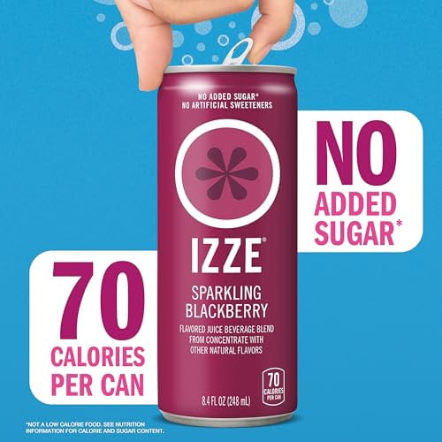 Izze Sparkling Juice, Variety Pack, ( Blackberry, Grapefruit, Clementine, Apple ) 8.4 Fl Oz 8 Count