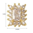 thumbnail image 6 of UDIYO Nail Decoration Exquisite Square Nail Charms Accessories Cubic Zirconia Rhinestone Jewelry Manicure Ornament for Nail Salon, 6 of 7
