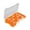 Orange, variant on Blue Small Tackle Box 1 Pack, Adjustable Fishing Accessory and Lure Organizer with Removable Dividers, Compact Tackle Storage Tray 6.89 x 4.13 x 0.79 Inch for Fishing Gear