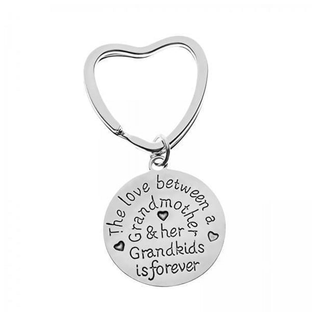 Llavero de abuela ,Regalos de abuela Llavero Llavero Abuela,Llavero de amantes de nieta Llavero colgante,Llavero de coche Regalos de cumpleaños de aniversario,Monedero Bolsos Accesorios