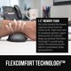 thumbnail image 5 of Silky Memory Foam Wrist Rest for Computer Keyboard, , Ergonomic Design for Typing Pain Relief, Desk Pads Support Hand and Arm, Mousepad Rests, Stain Resistant, 2 Piece Pad, Black, 5 of 10