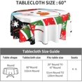 thumbnail image 4 of Christmas Snowman Pattern Tablecloth Round Table Cover Washable Polyester Table Cloth for Kitchen Party Picnic Dining Decor 60 Inch, 4 of 6