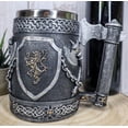 thumbnail image 6 of Large Medieval Coat Of Arms English Lion Heraldry Shields And Crossed Axes Mug, 6 of 6
