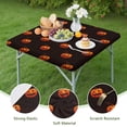 thumbnail image 4 of Black Halloween Pumpkins Square Fitted Tablecloth with Elastic Edge,Square Table Cover,Washable Elastic Table Cover for Home Kitchen Party Decor 34"x34", 4 of 6
