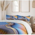 thumbnail image 6 of Ambesonne Digital Duvet Cover Set, Sci Fi Shell, 2-Calking, Blue Merigold, 6 of 7