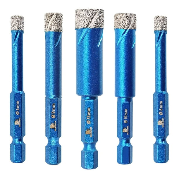 Diamond Tile Drill Bits 6 6 8 10 12mm 5 Pieces BRSCHNITT