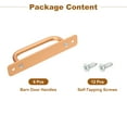 thumbnail image 3 of Uxcell 6Pack Barn Door Handles, 128mm / 5 Inch Hole Center Sliding Gate Door Pull Handle for Wardrobe Closet (Gold), 3 of 6