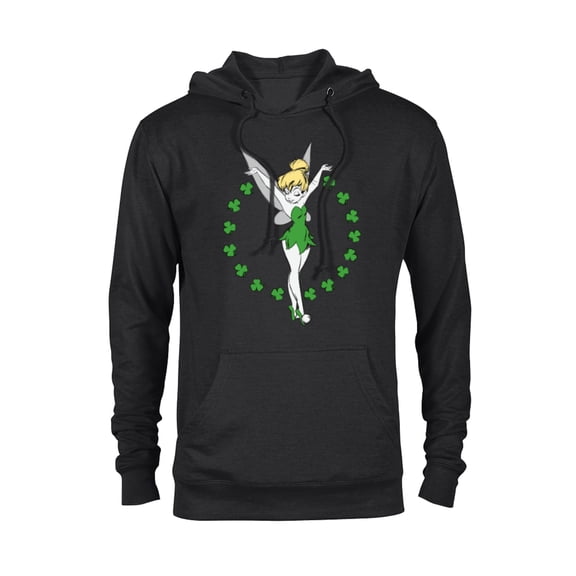 Disney Tinker Bell Ring of Shamrocks St. Patrick's Day - Pullover Hoodie for Adults - Customized-Black