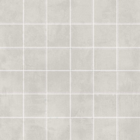 The Tile Life Studio 4 in x 4 in Blanco Matte Porcelain Mosaic Tile Sample 1 Piece