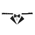 thumbnail image 1 of Comfortable Gentleman Scarf Formal Collar Bowknot Accessories Adjustable Dress-up Pet Neck Tie Costume for Puppy Dog Bow Tie Dog Tuxedo BLACK STRIPE L, 1 of 8