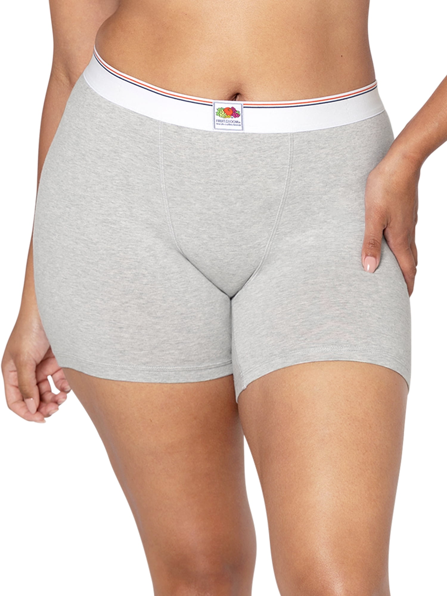 fresh collection by Fruit of the Loom Women's Cotton Boxer Brief 2-pack