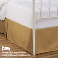 thumbnail image 4 of Tailored Bed Skirt - 21 inch Drop, Gold, Twin XL Dorm Bedskirt with Split Corners (Available in 14 Colors) Blissford, 4 of 7