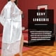 thumbnail image 5 of Mujeres Sexy Lace Long Robe Ropa de dormir Ropa de dormir Albornoz Camisón, Blanco, M Speravity XX000217-05, 5 of 7