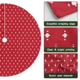 thumbnail image 6 of 48 Inch Christmas Tree Skirt – Velvet Plush Tree Mat, Soft Thickened Polyester with Red Ties, Single-Sided Printing, Available in 30in/36in/48in, Perfect for Holiday Xmas Tree Decoration, 6 of 7