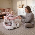 thumbnail image 3 of AILEEKISS 5-in-1 Musical Baby Walker with Wheels, Foldable Baby Walker for Boys Girls, Pink Beige, 3 of 10