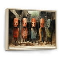thumbnail image 2 of Designart "Tribes Dogon African Mask III" African Tribes Floater Framed Canvas Wall Art, 2 of 7