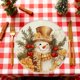 thumbnail image 5 of Decoraciones navideñas, adornos navideños, regalos navideños. Mantel individual navideño de 35 x 35 cm. Aislante térmico y resistente a la suciedad. Ideal para fiestas, cocinas, restaurantes y decorac, 5 of 5