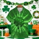 thumbnail image 1 of Ceisia Men's St. Patrick's Day Radial Glow Clover Print Stretch Short Sleeve Shirt Mint Green L Gifts, 1 of 5