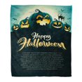 thumbnail image 1 of POGLIP Flannel Throw Blanket Backlit Jack Spooky Night Pumpkins Lantern Bat Celebration Soft for Bed Sofa and Couch 58x80 Inches, 1 of 1