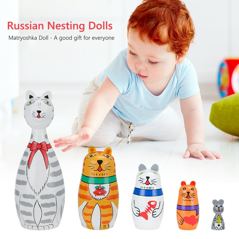 Mickey Mouse Nesting Dolls 4 Kids Room Decor, Kids Gift Wooden toys  matryoshka