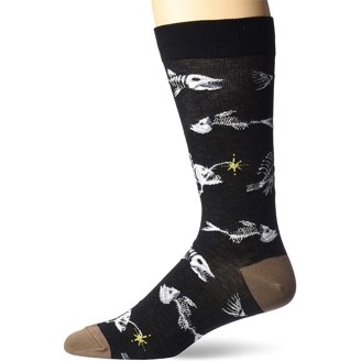 Wolf Poses Navy Crew Socks – Marbled Yarn, Comfort Fit For Women Shoe 6-11 / Men 5-10, Animal Design, Made In USA