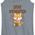 thumbnail image 3 of Instant Message - Stay Hydrated Shiba Inu - Women's Racerback Tank Top, 3 of 6