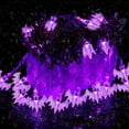 thumbnail image 4 of Morttic Halloween String Lights, 16.4ft 20 LED Purple Bats Waterproof Solar Lights for Halloween Decor, Patio, Lawn, Garden, Yard, 4 of 10