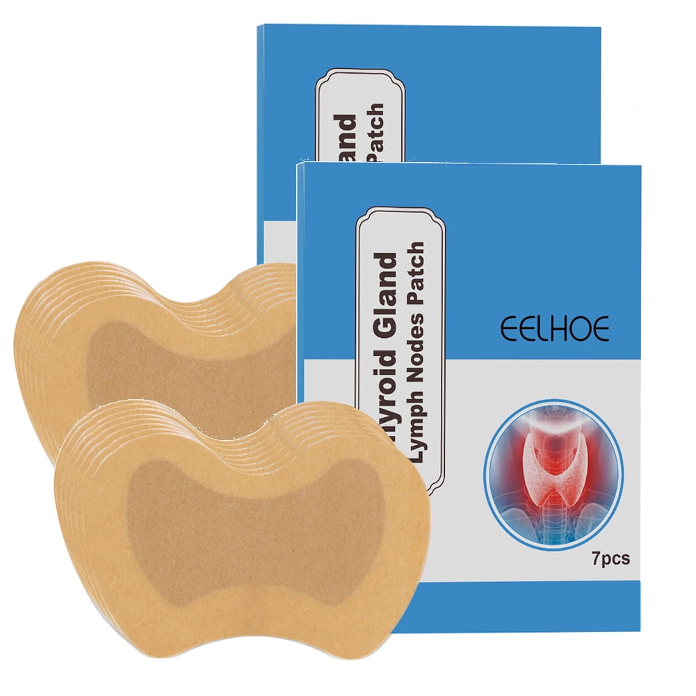 Tissouoy 14pcs Thyroid Patch Gland Lymph Drainage Effective Heating