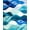 Blue, Pattern 10, variant on ODIKA 4'x6' Machine Washable Non-Slip Area Rug, Textured Wave Design Floor Covering High Traffic Rug, Teal, 260342