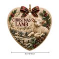 thumbnail image 6 of syligr Heart Christmas Lamb Ornaments for Tree Decor, Forest Animal Hanging Decor for Mantel Window Wreath, Vintage Christmas Pendant with Paild Bow for Home, Holiday Party Decor Gift, 3.15", 6 of 6