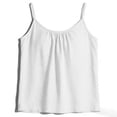 thumbnail image 4 of Uootdi Women's Tops Round Neck Sleeveless Ruched Detail Casual Blouses Summer Vacation Style Lightweight Breathable Loose Fit Shirts Gift, 4 of 7