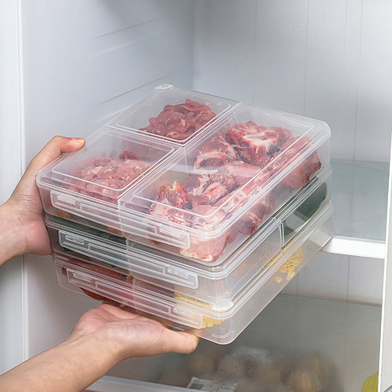 1pc Refrigerator Meat Storage Container Freezer Organizer Food-grade Sealed  Small Fresh-keeping Box Fridge Organizer