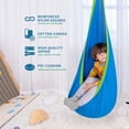 thumbnail image 3 of Asiento Colgante Tipo Nido para Niños OUTREE, Hamaca Infantil de Algodón Azul, 3 of 7